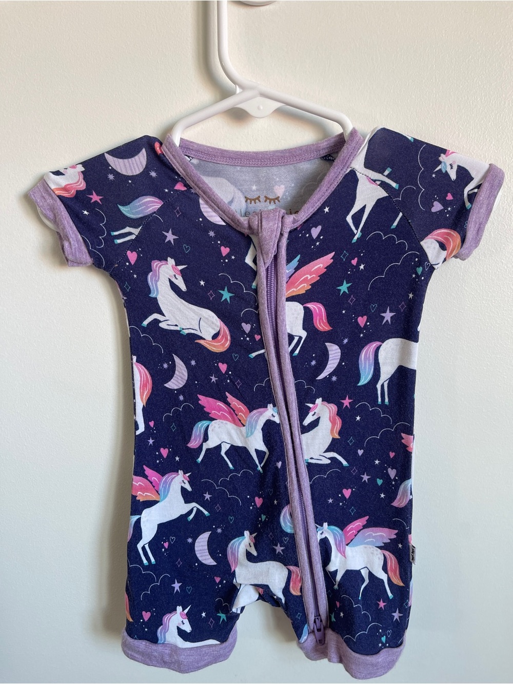 Little Sleepies Girls Unicorn Shortie 0-3M